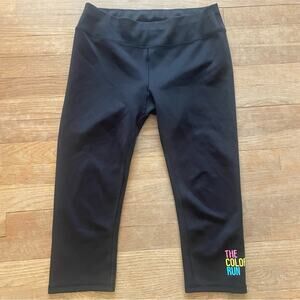 The Color Run women's black leggings yoga exercise casual athletic wear M B11